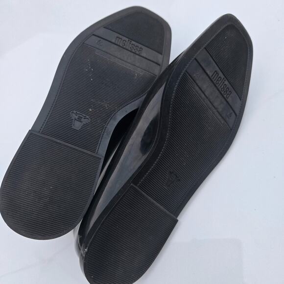 Melissa Size 6.5/ 37 PRANA Black Patent Leather Slip On Loafers - Picture 4 of 5